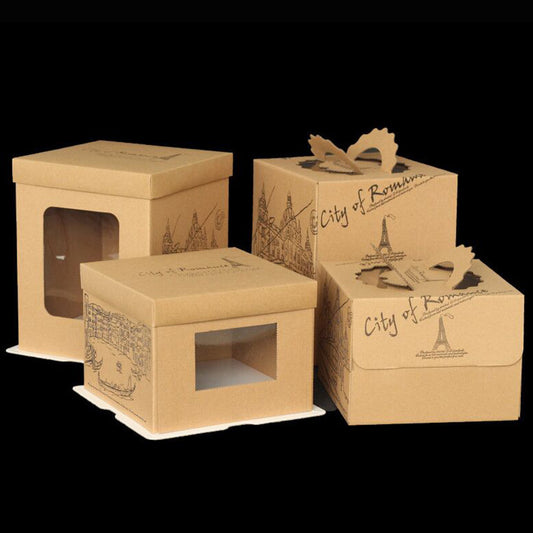 Portable Kraft Paper Portable Birthday Box