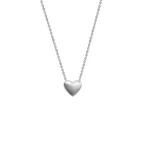 925 Sterling Silver Plated 14K Gold Necklace Women's Simple Elegant Classic Heart-shaped Pendant