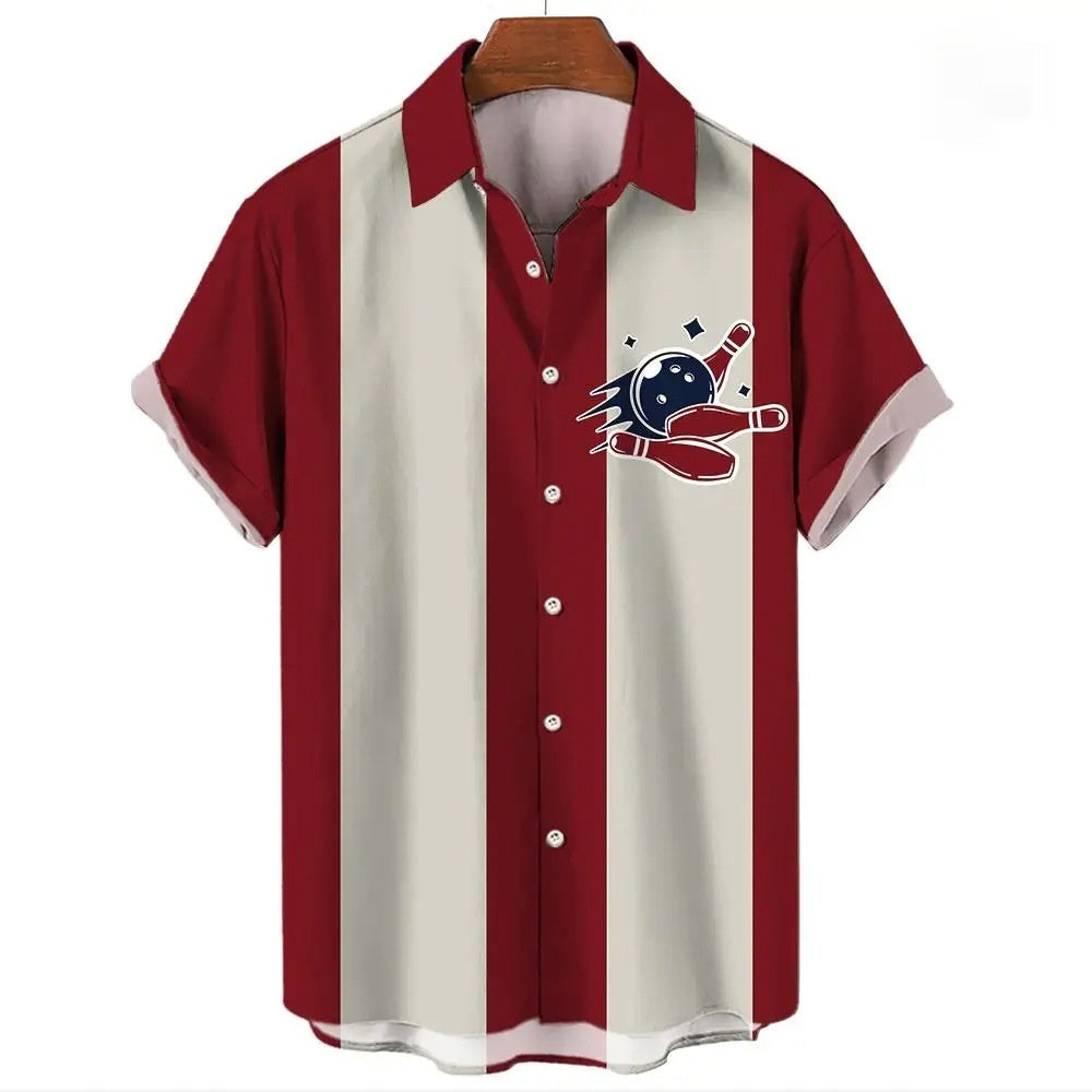 Men's Hawaiian Shirt Casual Button Short Sleeve