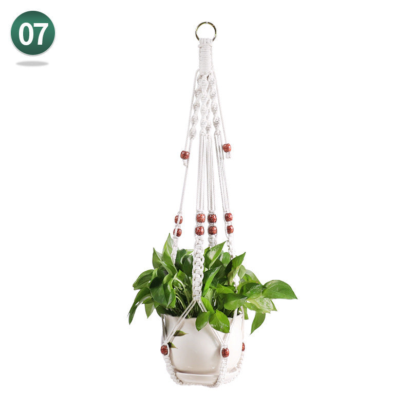 Handmade Woven Flower Pot Net Pocket Hanging Gardening