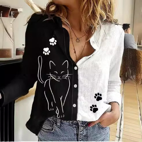 Women's Printed Casual Long Sleeve Shirt