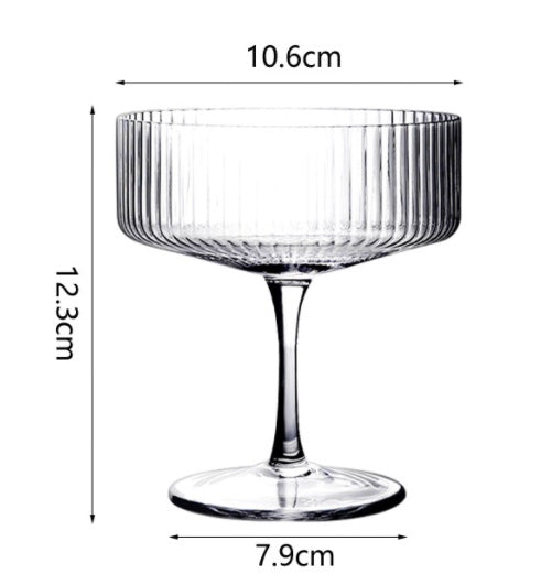 Light Luxury Vertical Striped Cocktail Glass