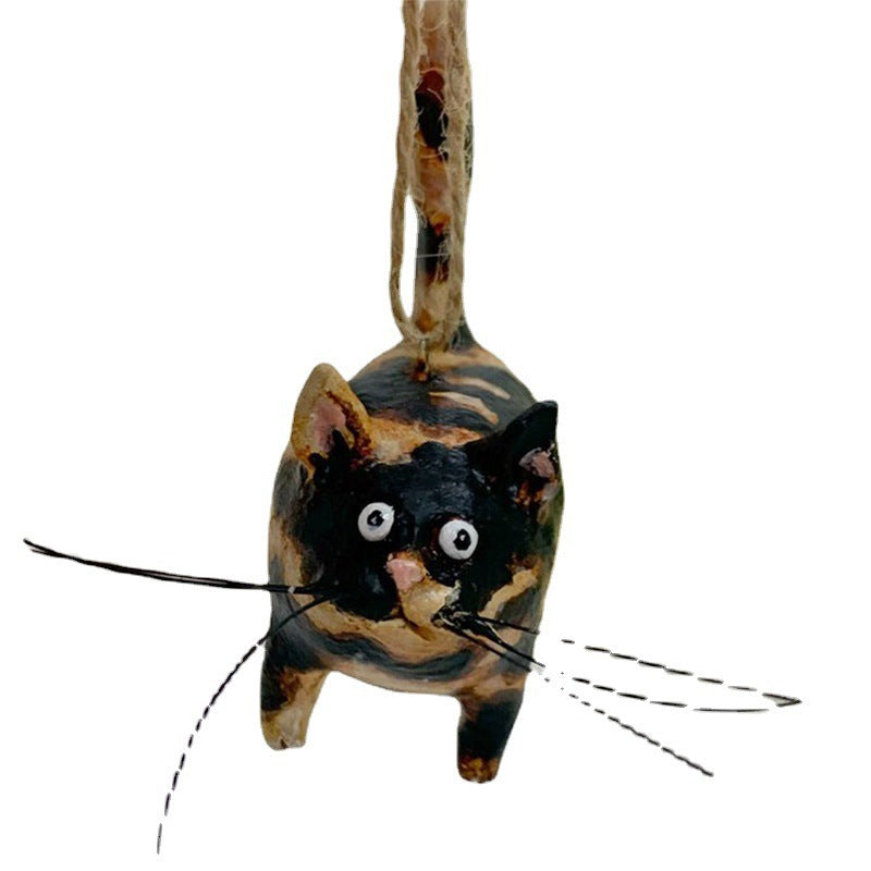 New Cute Cat Resin Crafts Decoration Pendant