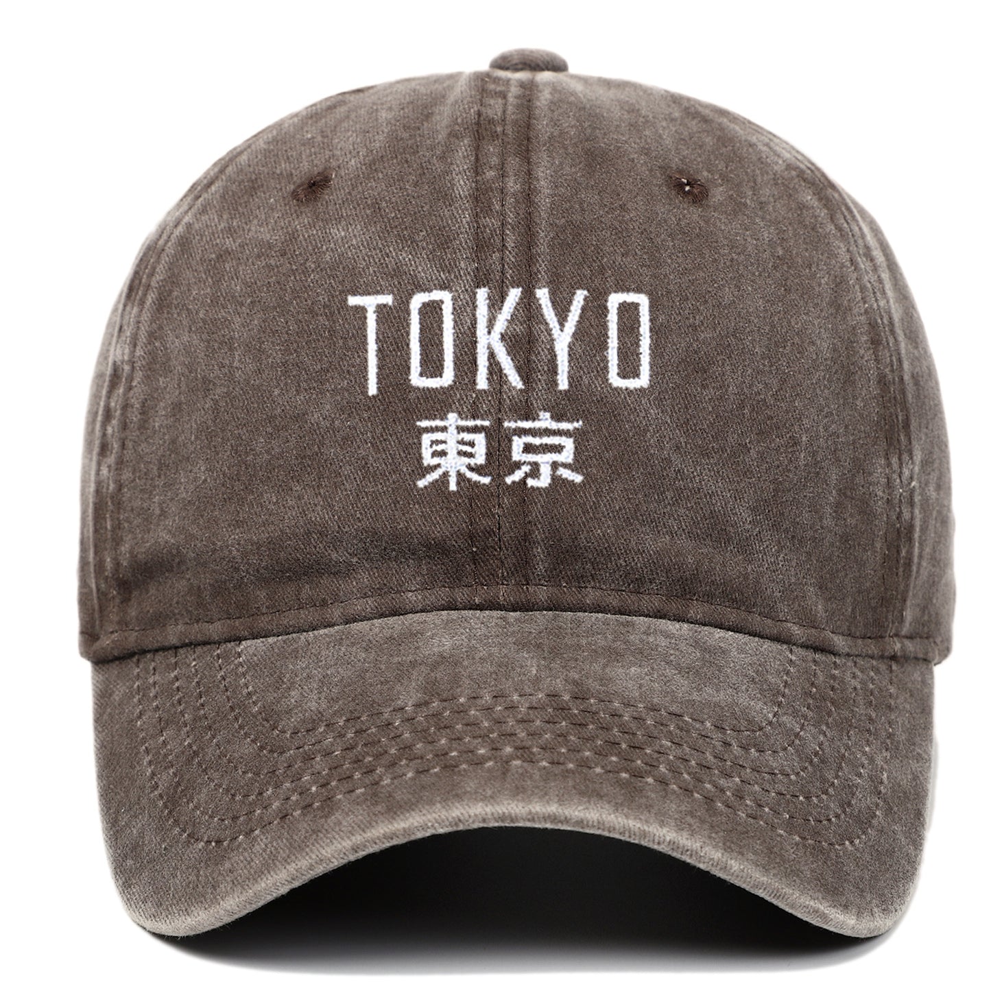 New Retro Washed Simple Tokyo Letters Hat