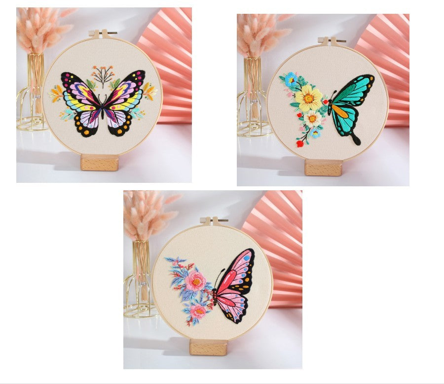 Butterfly Diy Manual Embroidery Material Bag