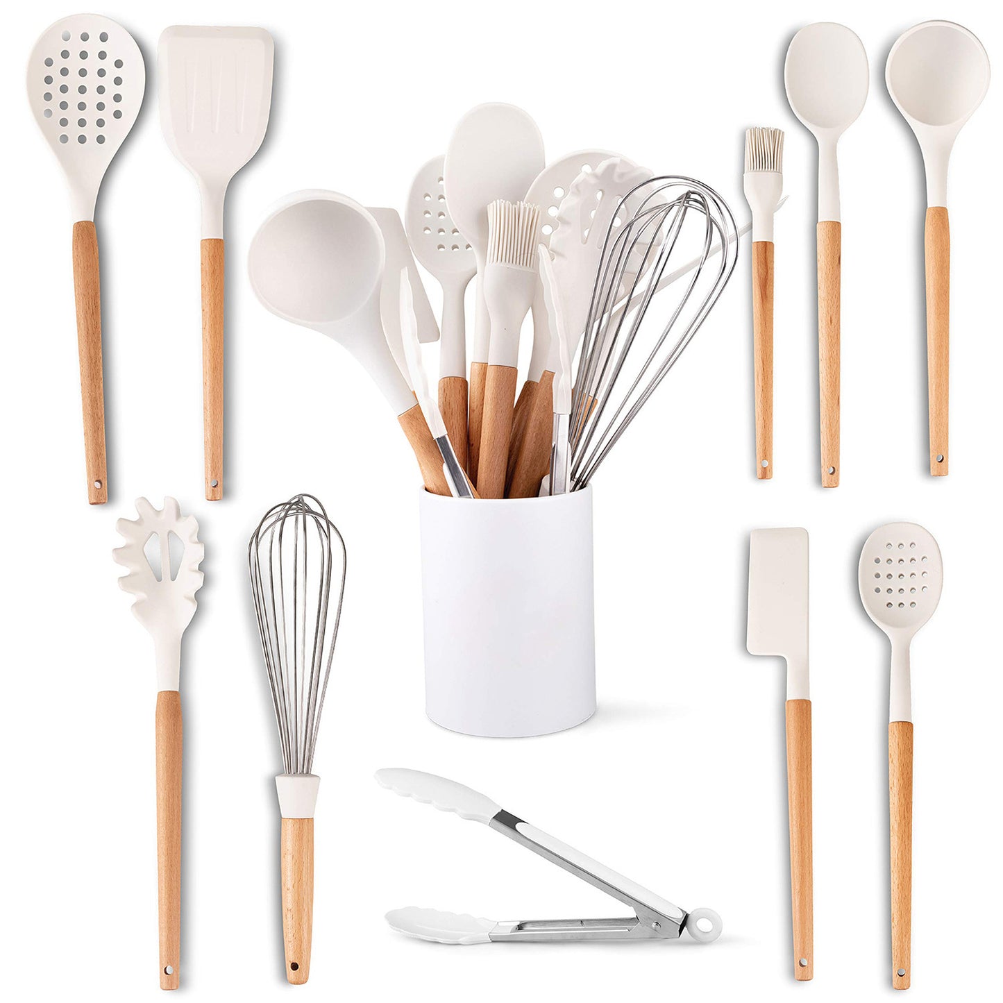 White Silicone Spatula Set Kitchen Tools