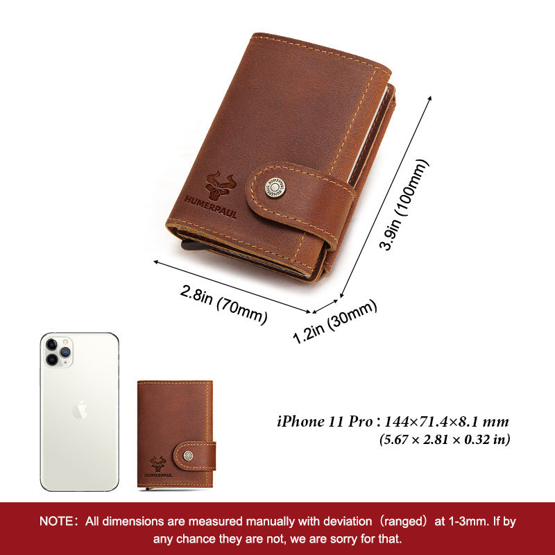 Automatic Pop-up RFID Card Holder Card Cover Anti-theft Swiping Aluminum Alloy Card Package