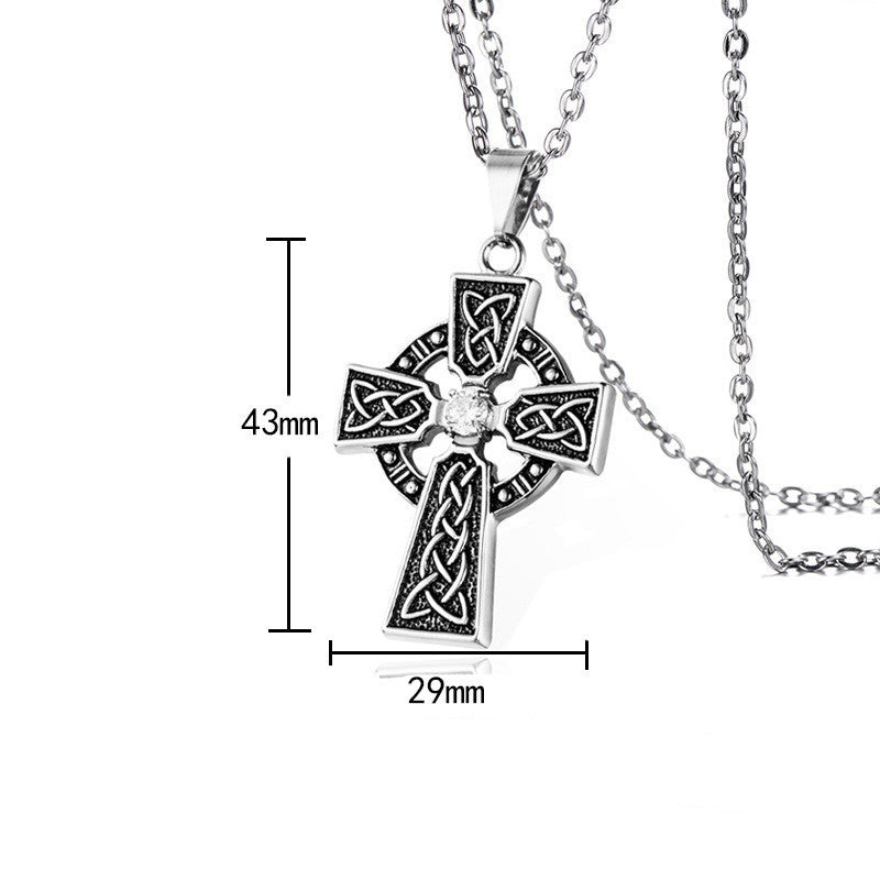 Fashion Personality Pattern Men's Cross Necklace