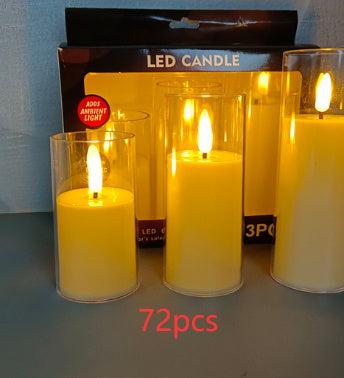 Electric Candle Lamp Led Simulation With Cup Home Decor