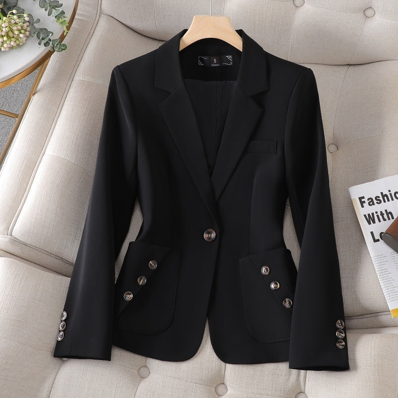 Women's Black Suit Jacket With Advanced Design