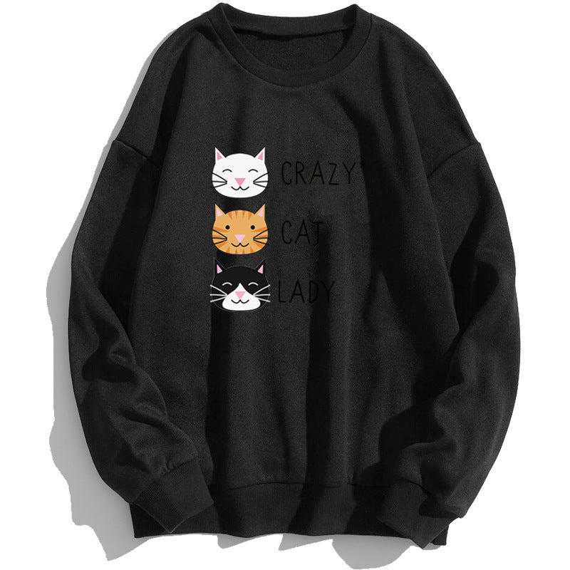 Crazy Cat Women's Funny Cute Sweatshirt