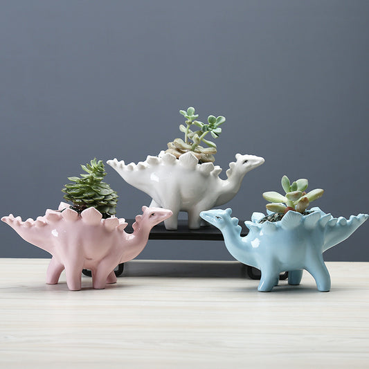 Dinosaur Succulent Flower Pot Home Gardening Indoor Ceramic Flower Pot