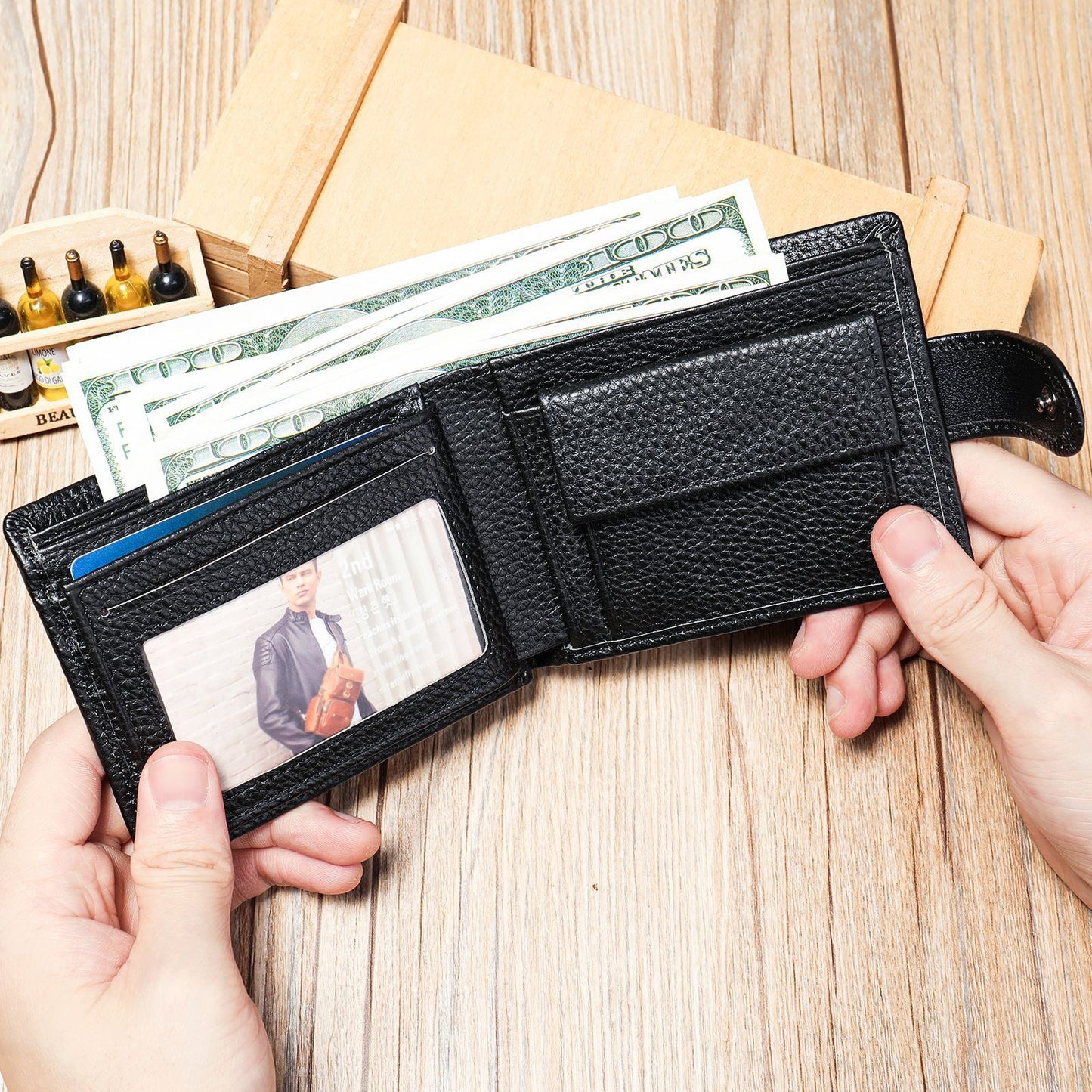 Leather Wallet Men's First Layer Cowhide Coin Purse