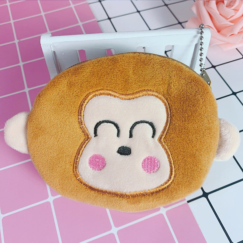 Cartoon Female Cute Student Portable Mini Plush Earphone Key Coin Purse