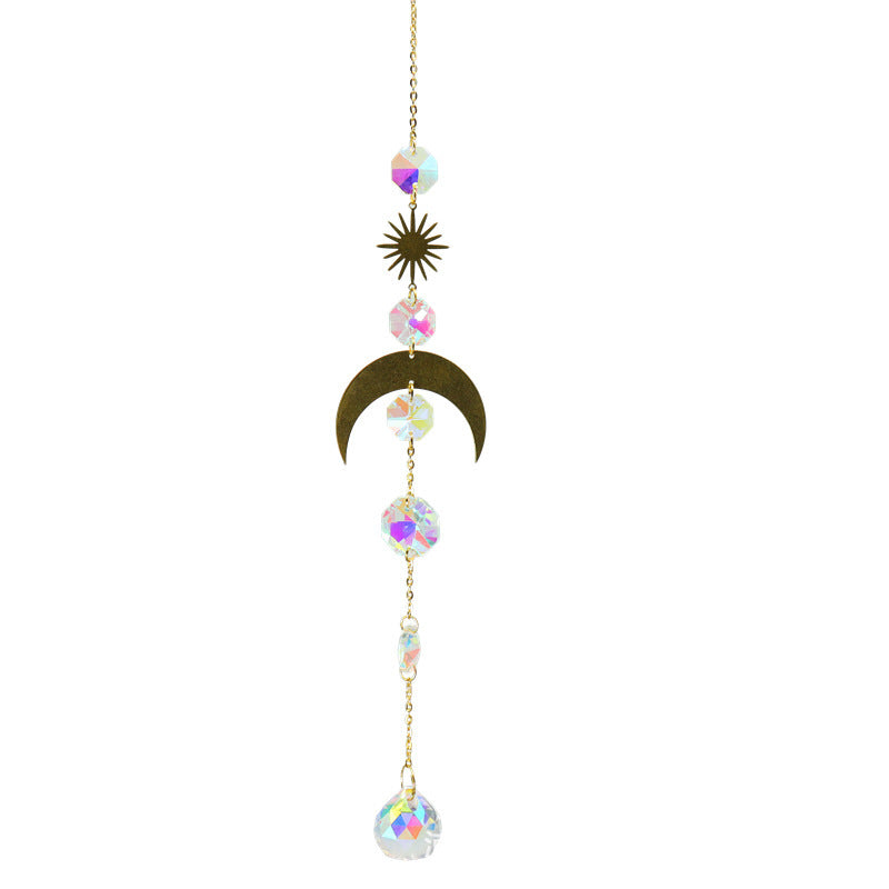 Moon Star Sun Catcher Garden Crystal Wind Chime