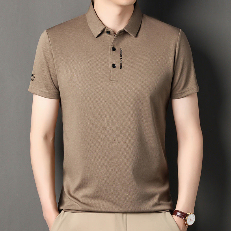 Summer New Middle-aged Men's Casual All-matching Half Sleeve T-shirt