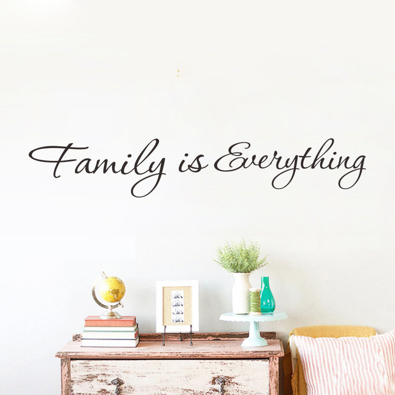 Family Is Everything English Motto Wall Stickers Family Removable Wall Stickers FX1077