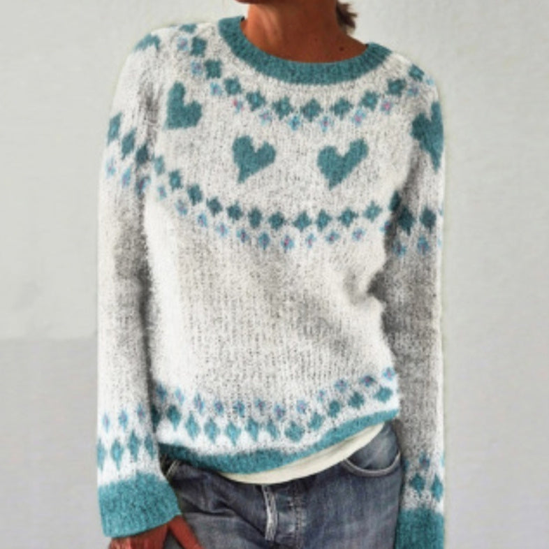 Printed Men's And Women's Round Neck Sweater