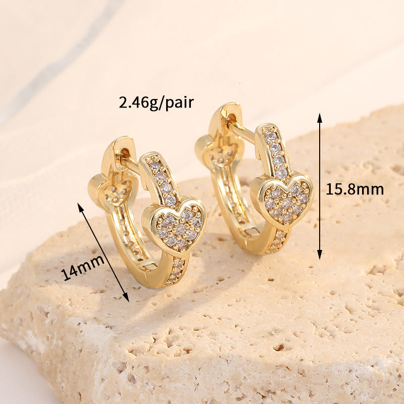 Affordable Luxury Style Fashion Zircon Earrings Women