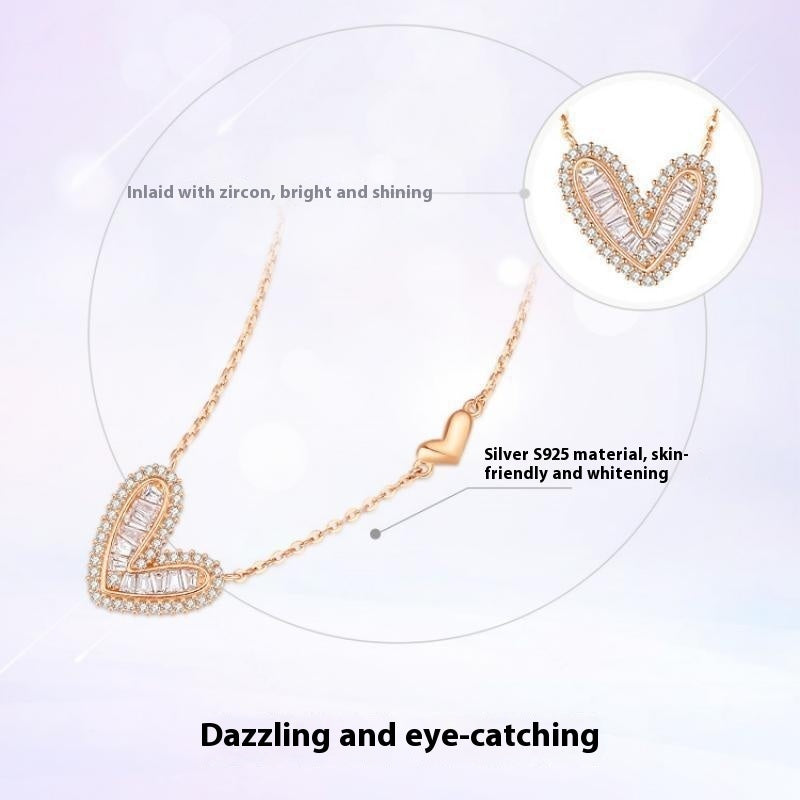 Romantic Love Necklace Sterling Silver For Women