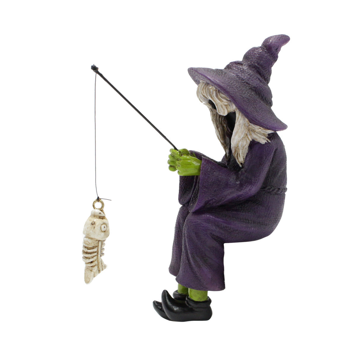 Faceless Witch Fishing Ornaments Resin Garden Garden Microview Sculpture Craft Ghost Festival Witch Decoration