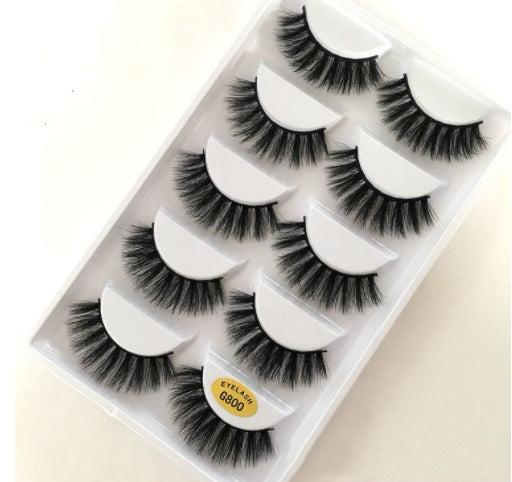 Five Pairs Of 3D False Eyelashes G800 Thick  Mink False Eyelashes