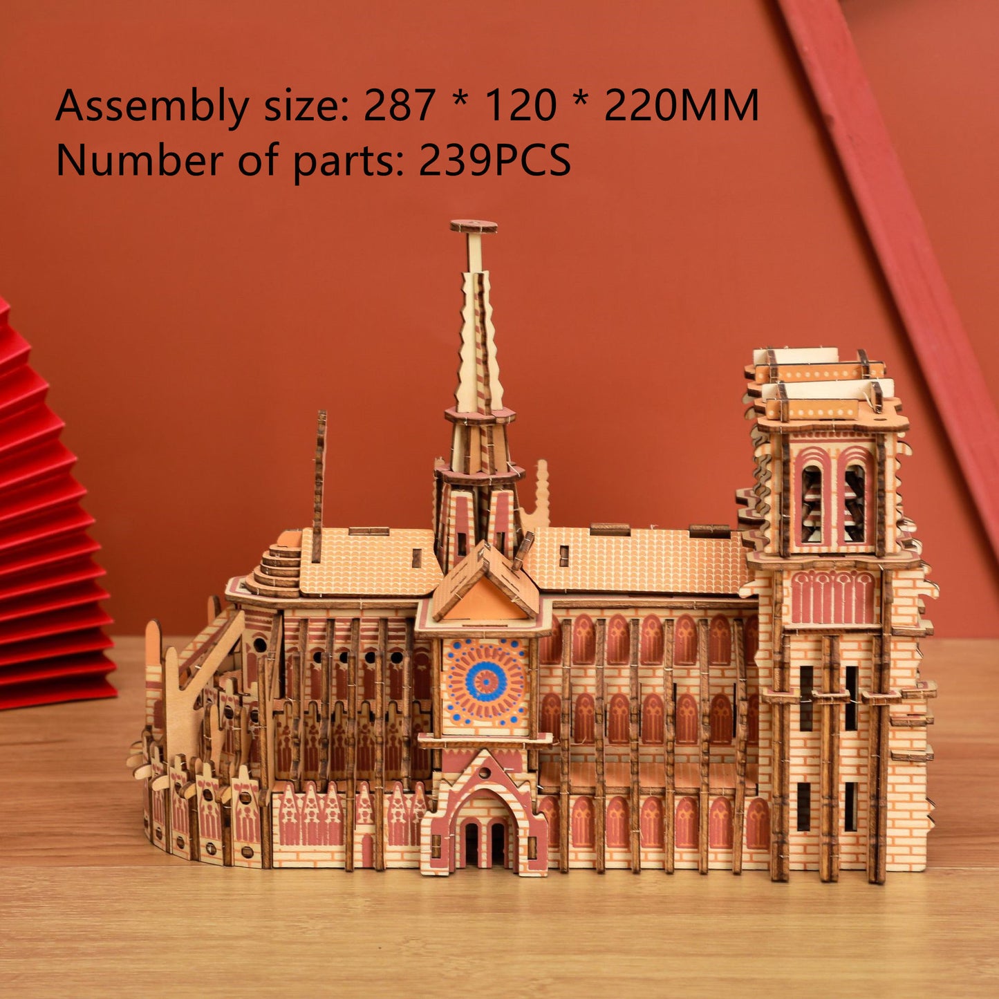 3D Three-dimensional Wooden Jigsaw Puzzle Building Wooden Model Decoration