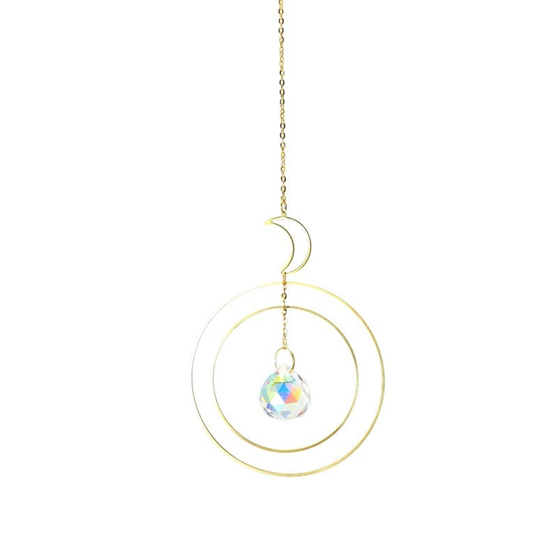 Moon Star Sun Catcher Garden Crystal Wind Chime