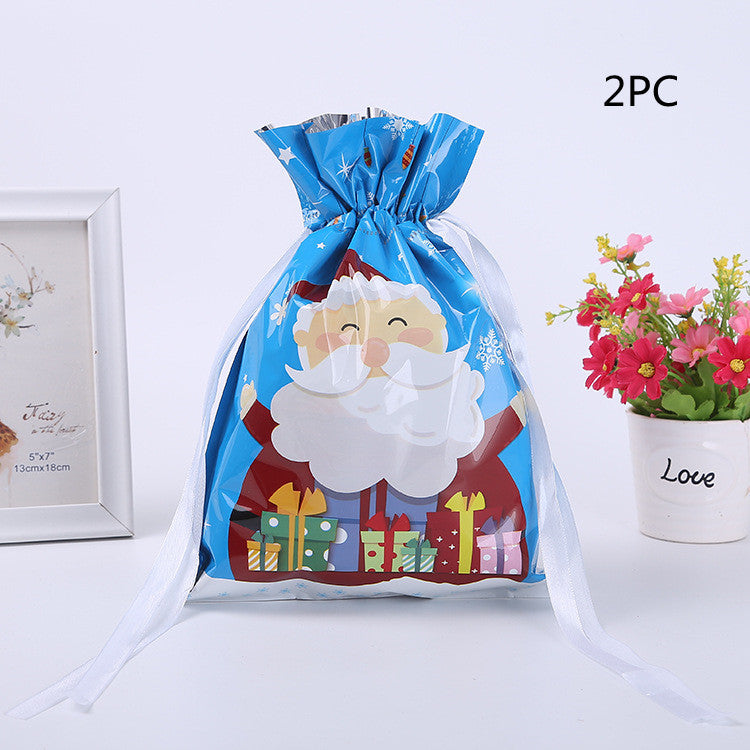 Christmas Gift Wrapping Bag Drawstring Decoration