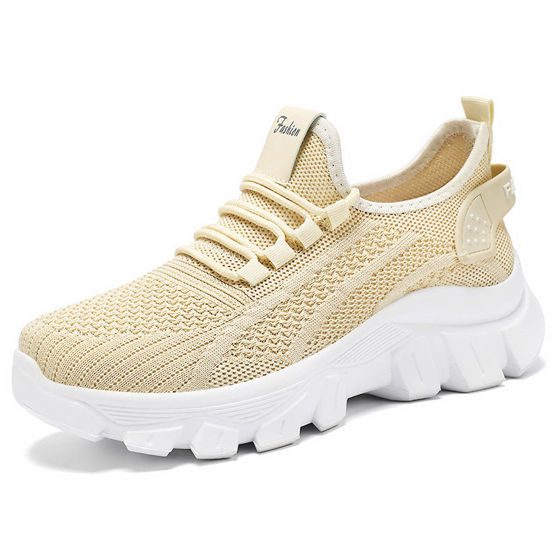 Women's Sneaker Breathable Running Thick Bottom Wear-resistant Casual Shoes