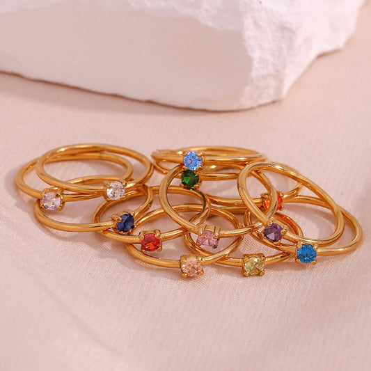 Fashion Simple And Light Luxury Birthday Little Finger Ring Ring Ornament