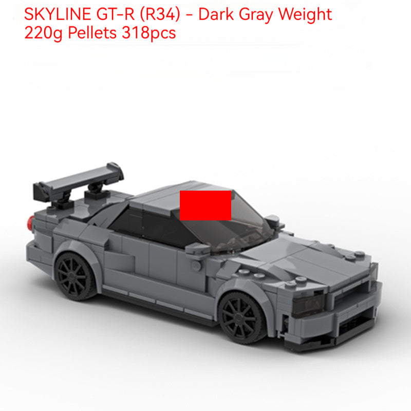 Skyline GT-R R34 Building Blocks Vehicle Assembling Toys