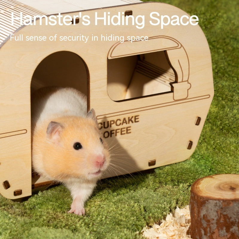 Hamster Special Shelter Wooden Nest Furniture Wooden Room Wooden House Toy