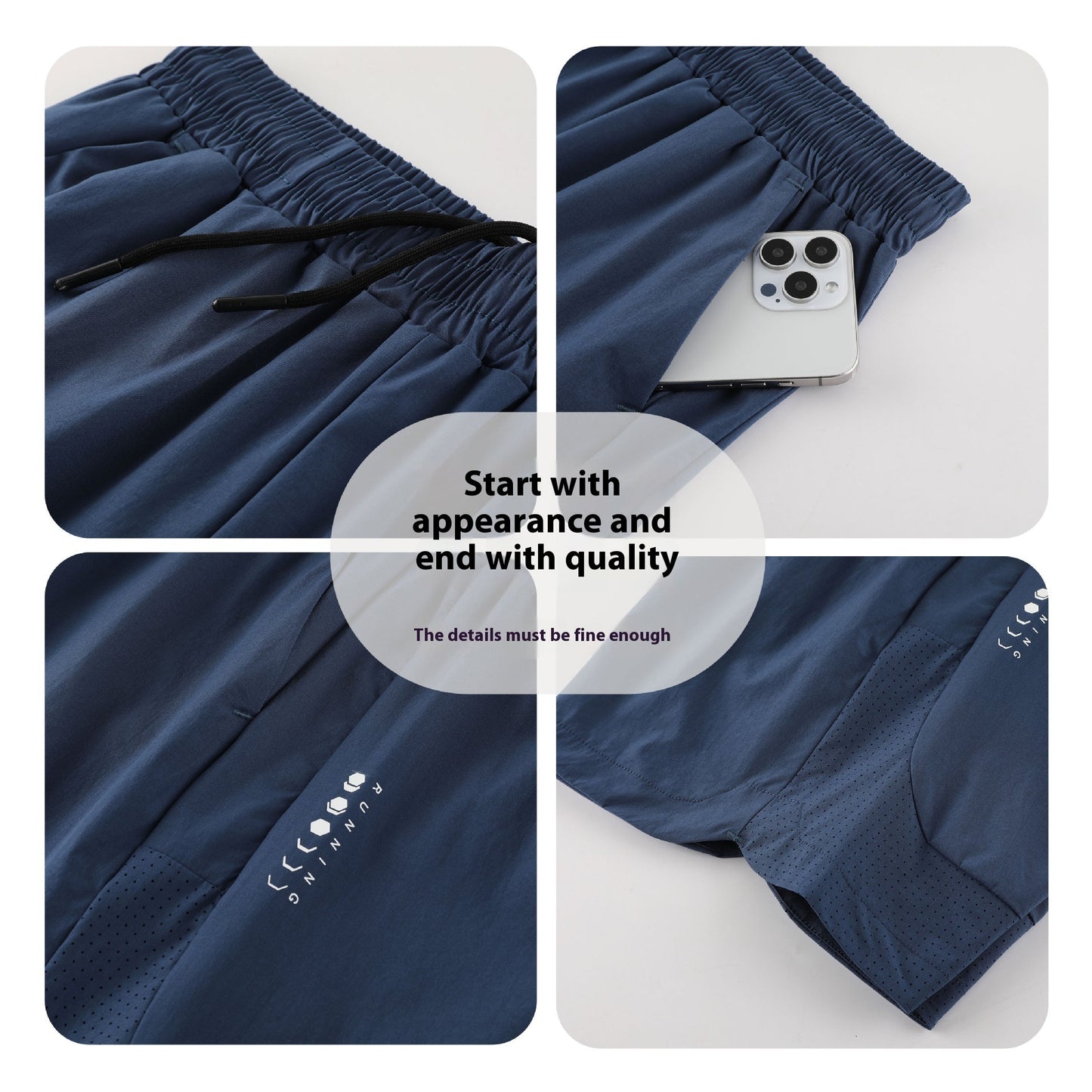 Mesh Stitching Fitness Quick-dry Casual Printed Sports Shorts