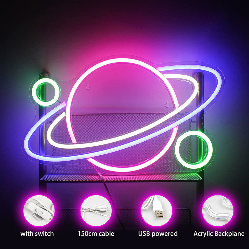 Planet Backboard Neon LED Wall Hanging