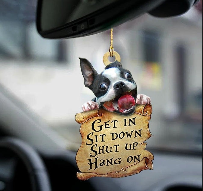 Car Pendant Sleeping Dog Angel Home Decor Acrylic Showcase Hanging Ornaments For Doors