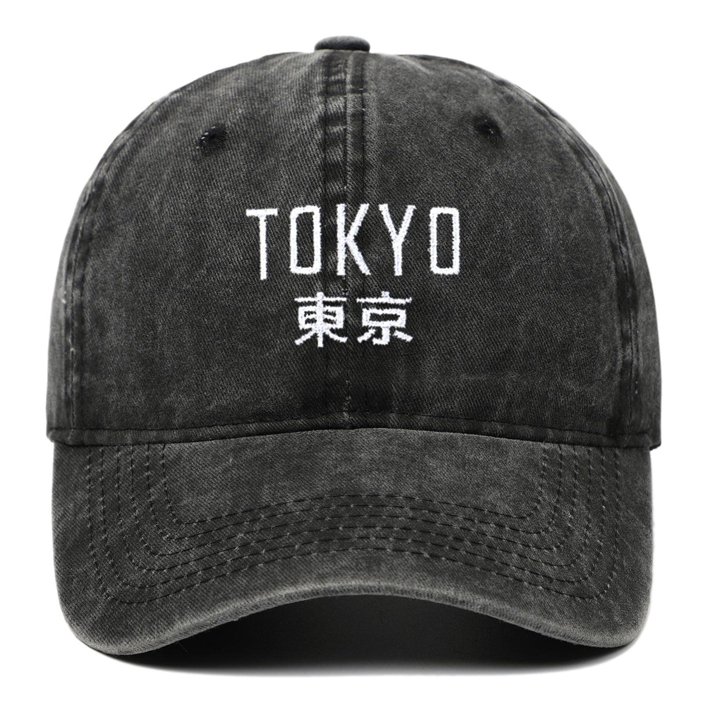 New Retro Washed Simple Tokyo Letters Hat