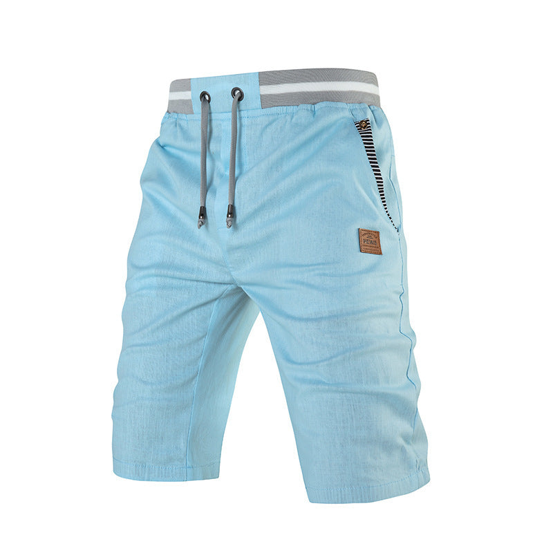 Men's Cotton Casual Cropped Pants