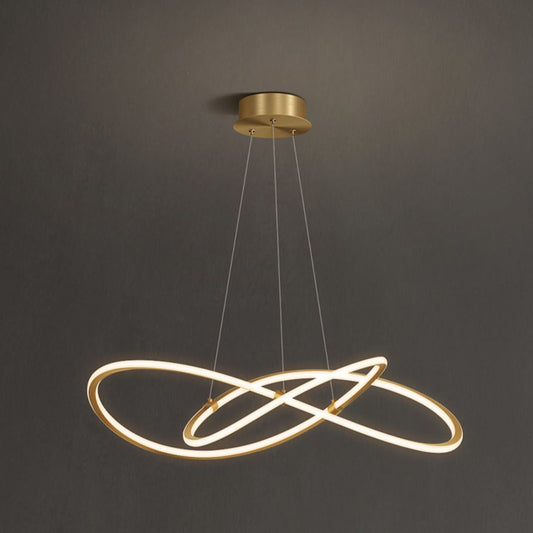 All Copper Minimalist Living Room Chandelier Modern Light Luxury Creative Chandelier