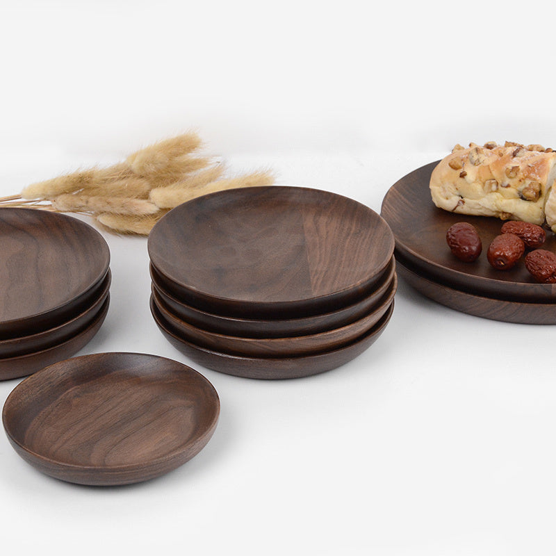 Japanese Wooden Fruit Bowl Round Wooden Plate Idea