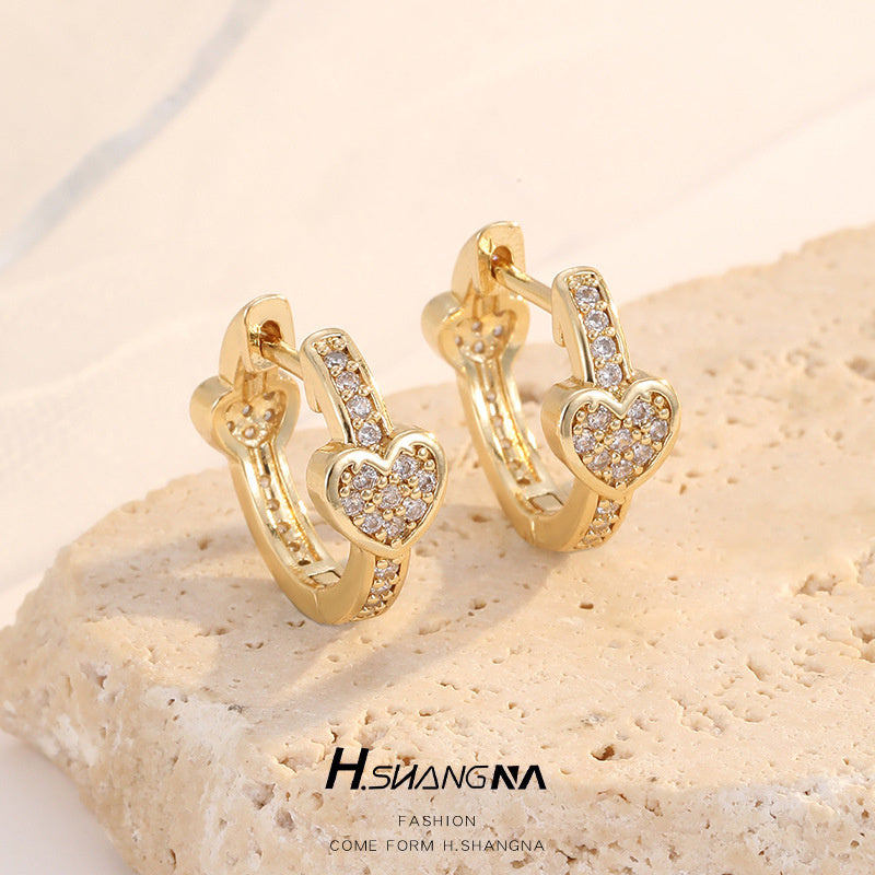 Affordable Luxury Style Fashion Zircon Earrings Women