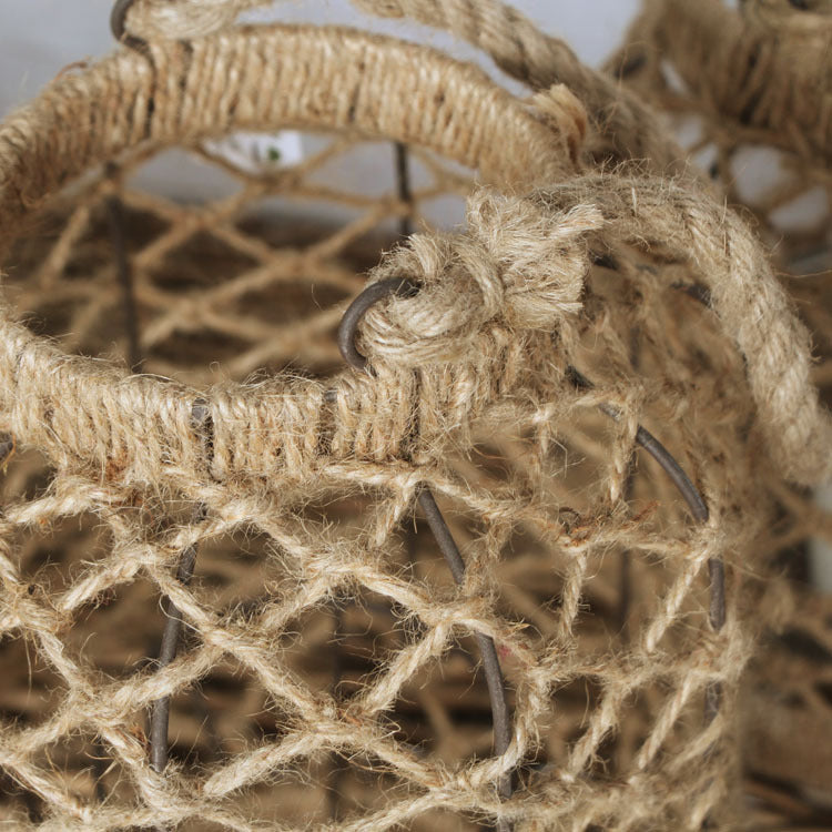 Hemp Rope Woven Lantern Garden Shade