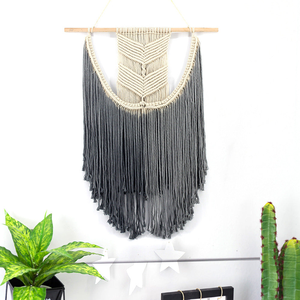 Home Decoration Bohemian Hand-woven Tapestry Cotton String Popular Wall Decoration Simple Artistic Wall Hanging