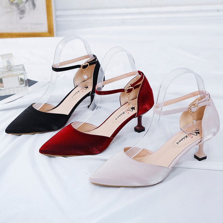 Summer New Pointed Toe Buckle Strap High Heel Leisure Sandals