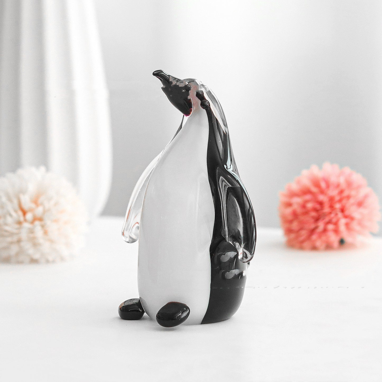 Crystal Glass Animal Penguin Table Decorative Ornaments