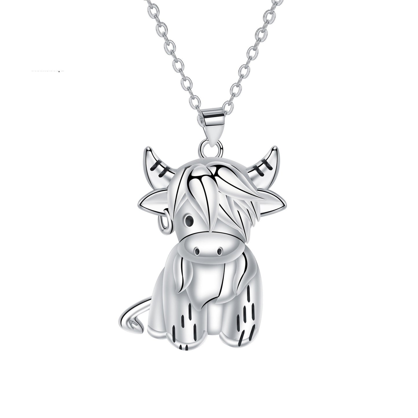 European And American Cow Pendant Animal Necklace Cow Head Pendant