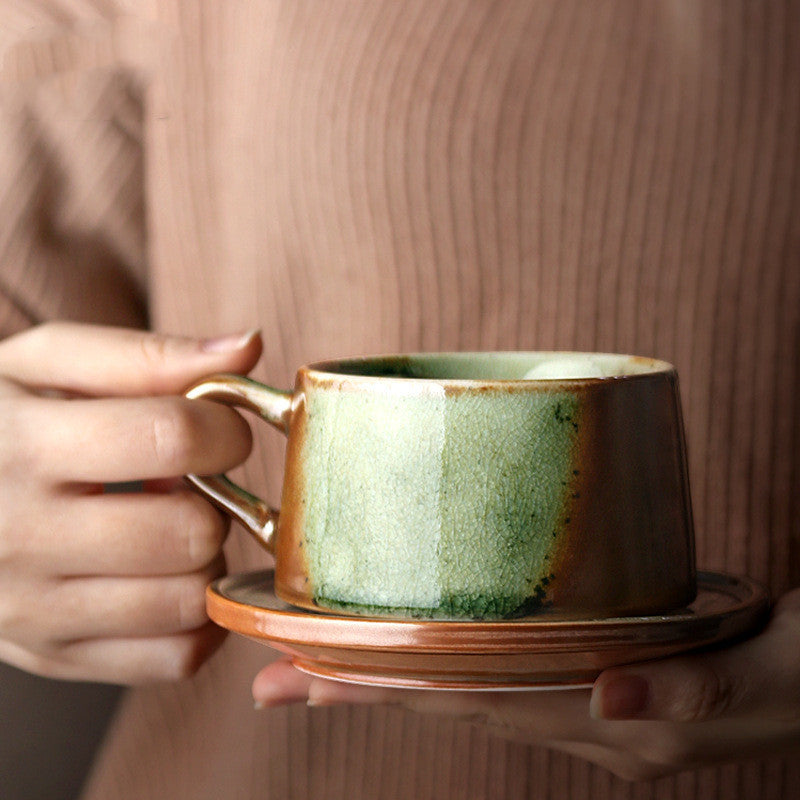 Retro Coffee With Kiln Color Changing Glaze