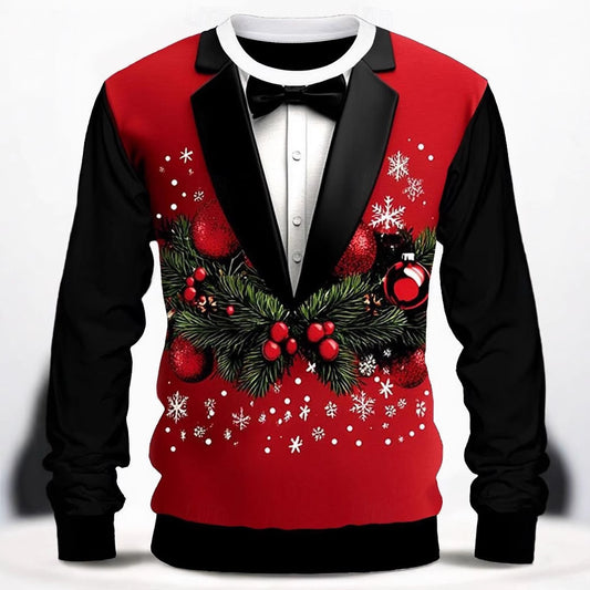 Round Neck Christmas Sweater 3D Digital Printing