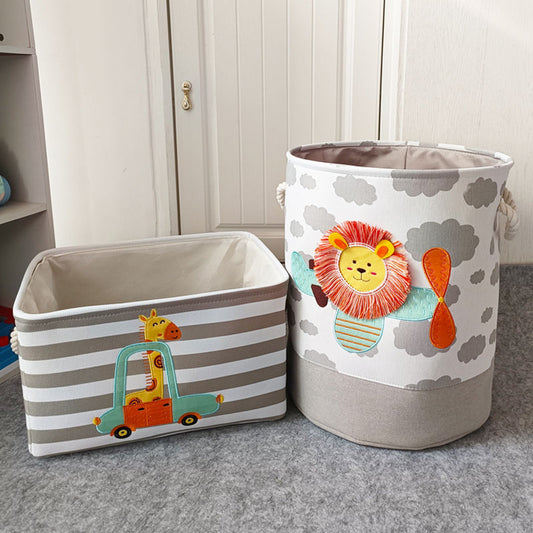 Cartoon Children's Cloth Toy Storage Basket Basket