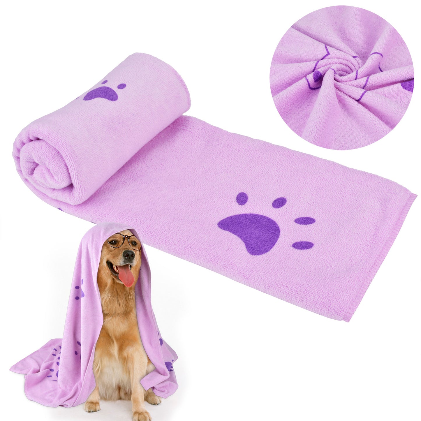 Soft Absorbent Cartoon Print Embossed Bath Towel